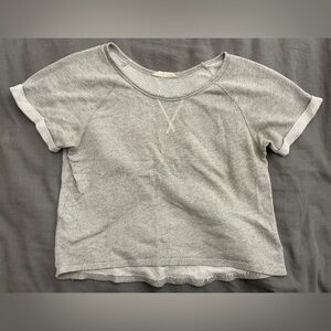 Old Navy Heather Light Gray Knit Top